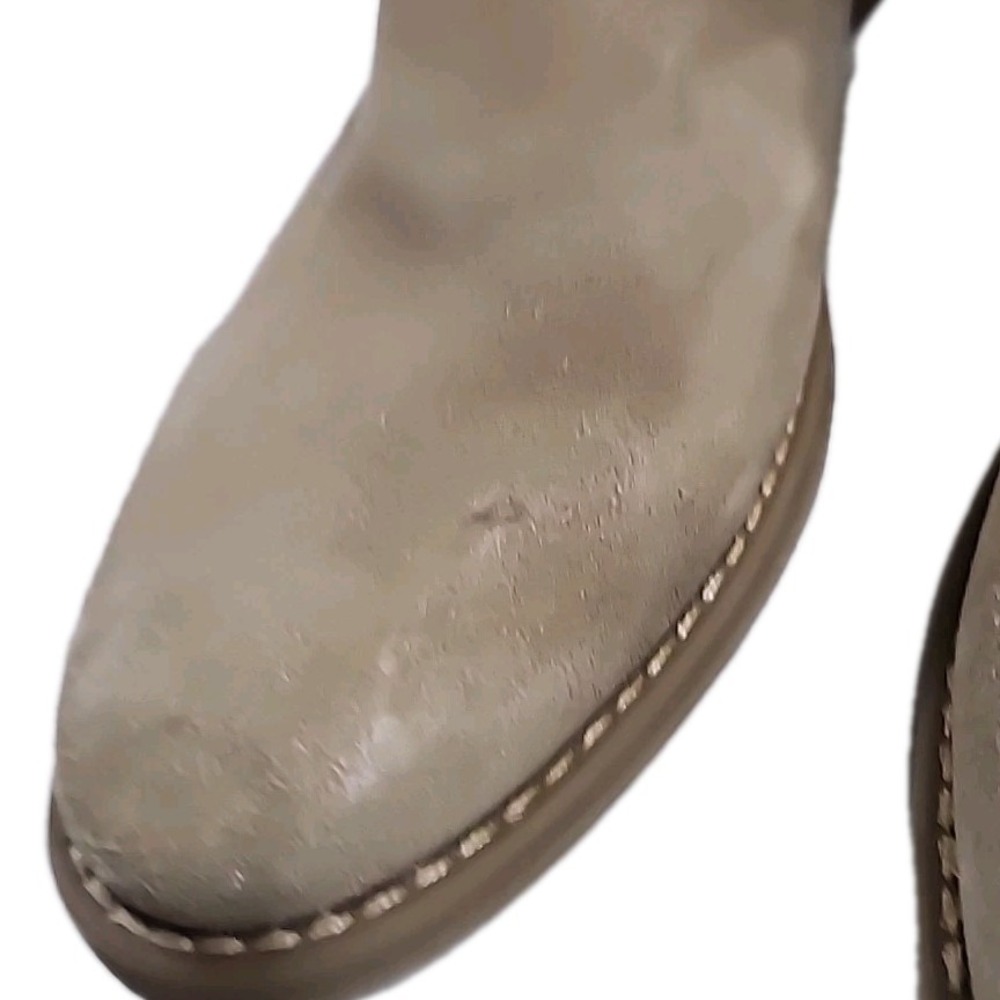 White Mountain Taupe Ankle Boots Suede Leather Upper Side Zipper  Women's 9M - Picture 4 of 6